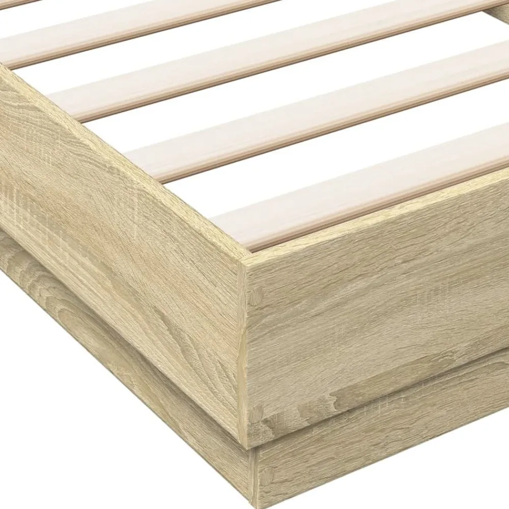vidaXL Camas Y Accesorios-Estructura de cama sin colchón madera 100x200 cm