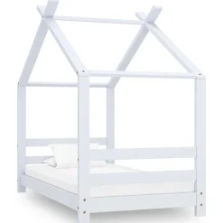 Niños vidaXL Mobiliario Para Bebés Y Niños Pequeños-Estructura de cama infantil madera maciza pino 70x140 cm