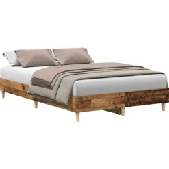 vidaXL Camas Y Accesorios-Estructura de cama sin colchón madera vieja 120x200 cm