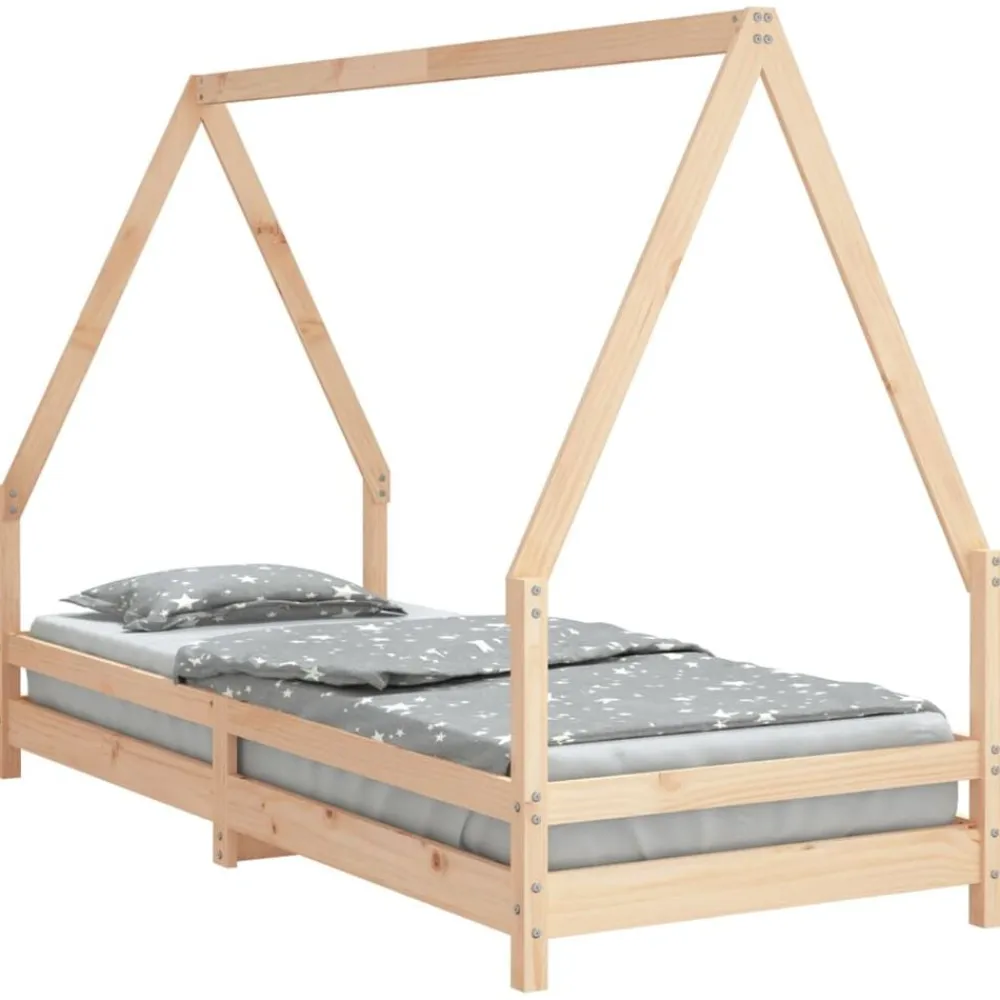 vidaXL Estructura de cama para niños madera maciza de pino 80x200 cm Natural Best