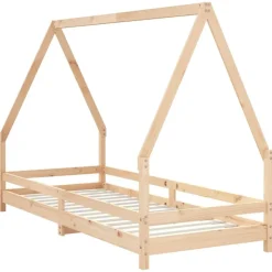 vidaXL Estructura de cama para niños madera maciza de pino 80x200 cm Natural Best