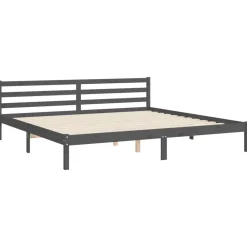 vidaXL Camas Y Accesorios-Estructura de cama con cabecero madera maciza 200x200 cm