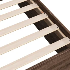 vidaXL Camas Y Accesorios-Estructura de cama sin colchón madera marrón roble 75x190 cm