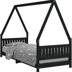 Niños vidaXL Mobiliario Para Bebés Y Niños Pequeños-Estructura de cama para niños madera de pino 80x200 cm