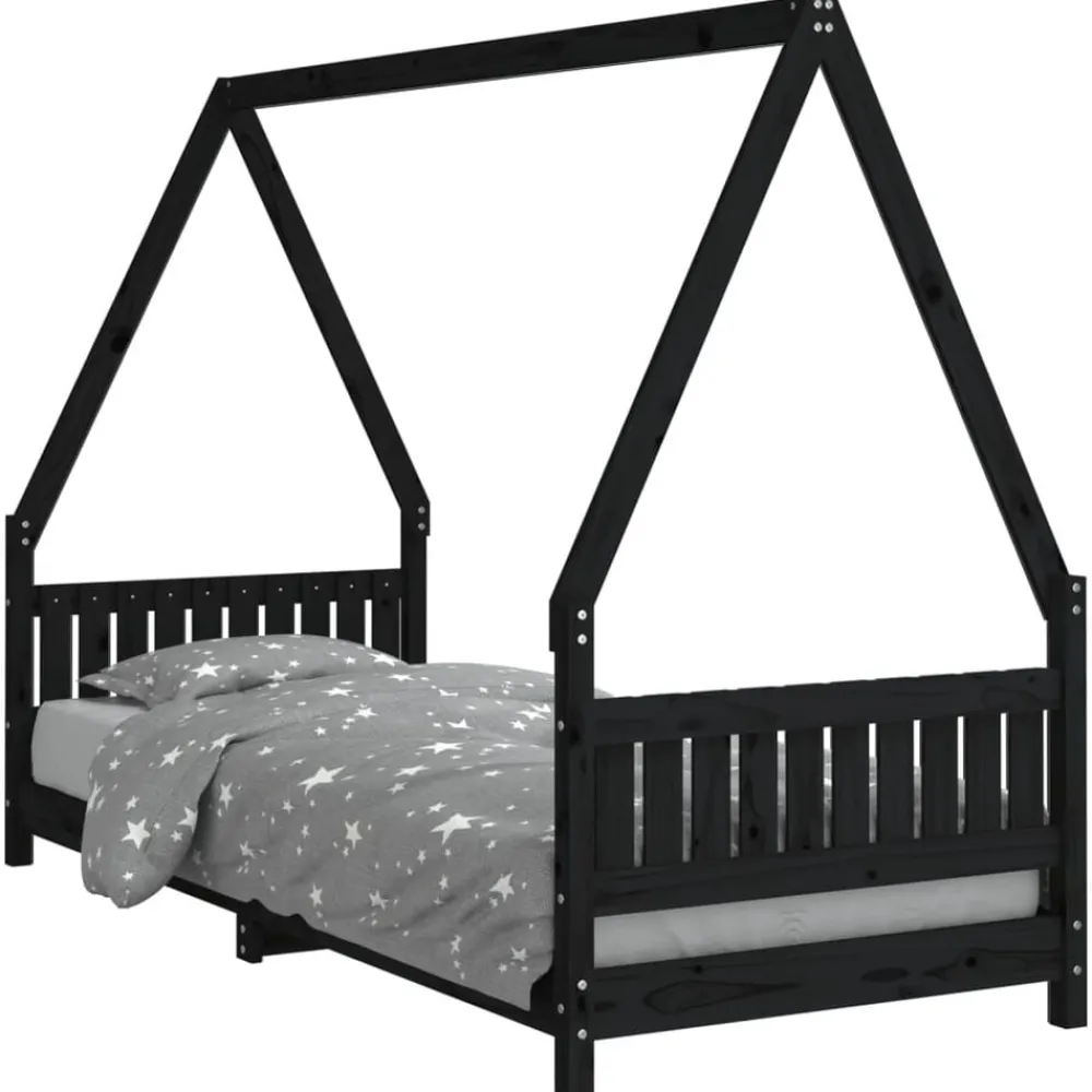 Niños vidaXL Mobiliario Para Bebés Y Niños Pequeños-Estructura de cama para niños madera de pino 80x200 cm
