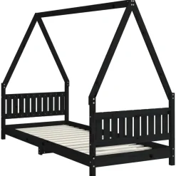 Niños vidaXL Mobiliario Para Bebés Y Niños Pequeños-Estructura de cama para niños madera de pino 80x200 cm