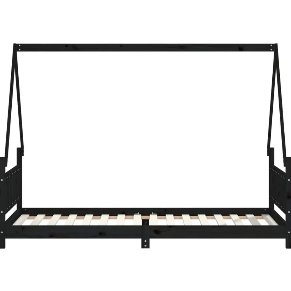 Niños vidaXL Mobiliario Para Bebés Y Niños Pequeños-Estructura de cama para niños madera de pino 80x200 cm