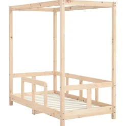vidaXL Estructura de cama para niños madera maciza de pino 70x140 cm Natural Best
