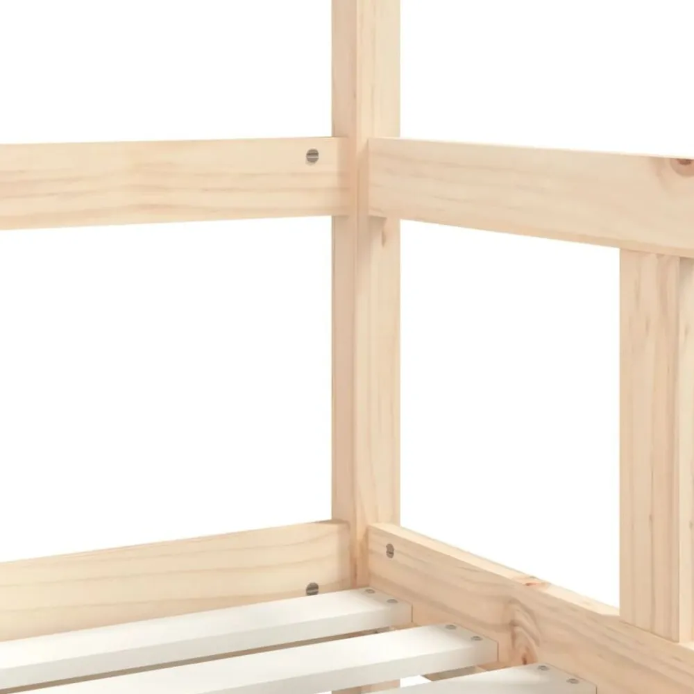 vidaXL Estructura de cama para niños madera maciza de pino 70x140 cm Natural Best