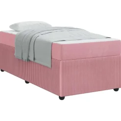 vidaXL Camas Y Accesorios-Estructura de cama con colchón 80 x 200 cm tela