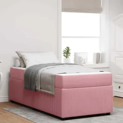 vidaXL Camas Y Accesorios-Estructura de cama con colchón 80 x 200 cm tela