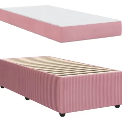 vidaXL Camas Y Accesorios-Estructura de cama con colchón 80 x 200 cm tela