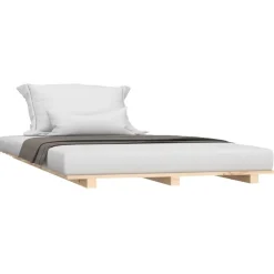 vidaXL Camas Y Accesorios-Estructura de cama madera maciza de pino 100x200 cm