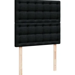 vidaXL Camas Y Accesorios-Estructura de cama otomana con colchón tela negra 80x200cm