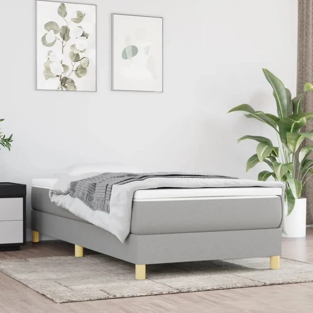 vidaXL Camas Y Accesorios-Estructura de cama con somier tela 80x200 cm