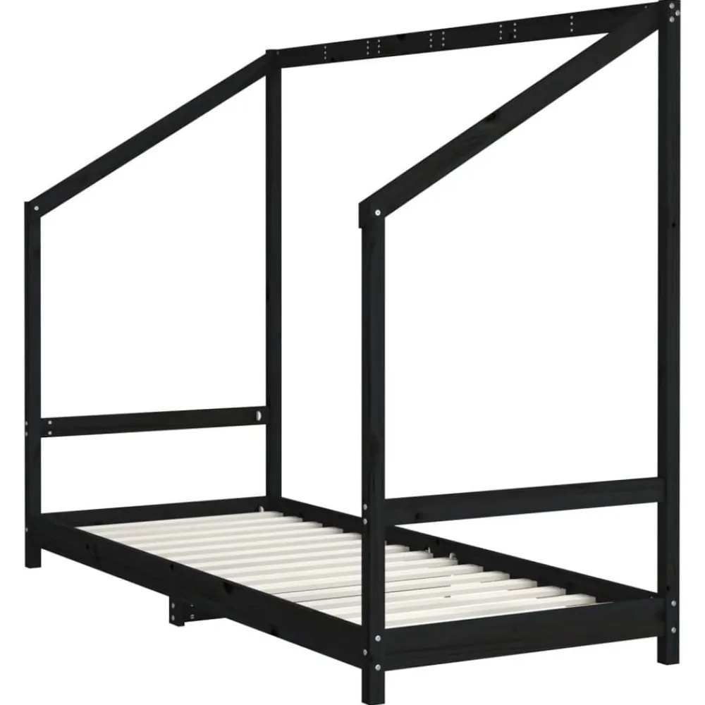 Niños vidaXL Mobiliario Para Bebés Y Niños Pequeños-Estructura de cama para niños madera pino 2x(80x200) cm
