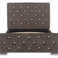 vidaXL Estructura de cama sin colchón terciopelo 90x200 cm Gris Best
