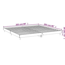 vidaXL Camas Y Accesorios-Estructura de cama sin colchón roble marrón 200x200 cm