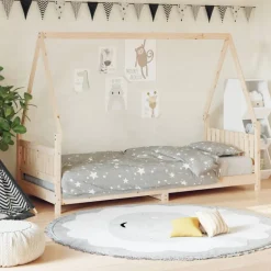 vidaXL Estructura de cama para niños madera maciza de pino 80x200 cm Natural Best