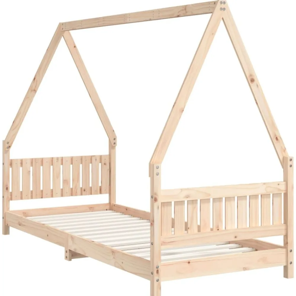 vidaXL Estructura de cama para niños madera maciza de pino 80x200 cm Natural Best