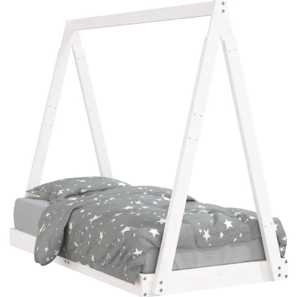 vidaXL Estructura de cama para niños madera de pino 70x140 cm Blanco Outlet