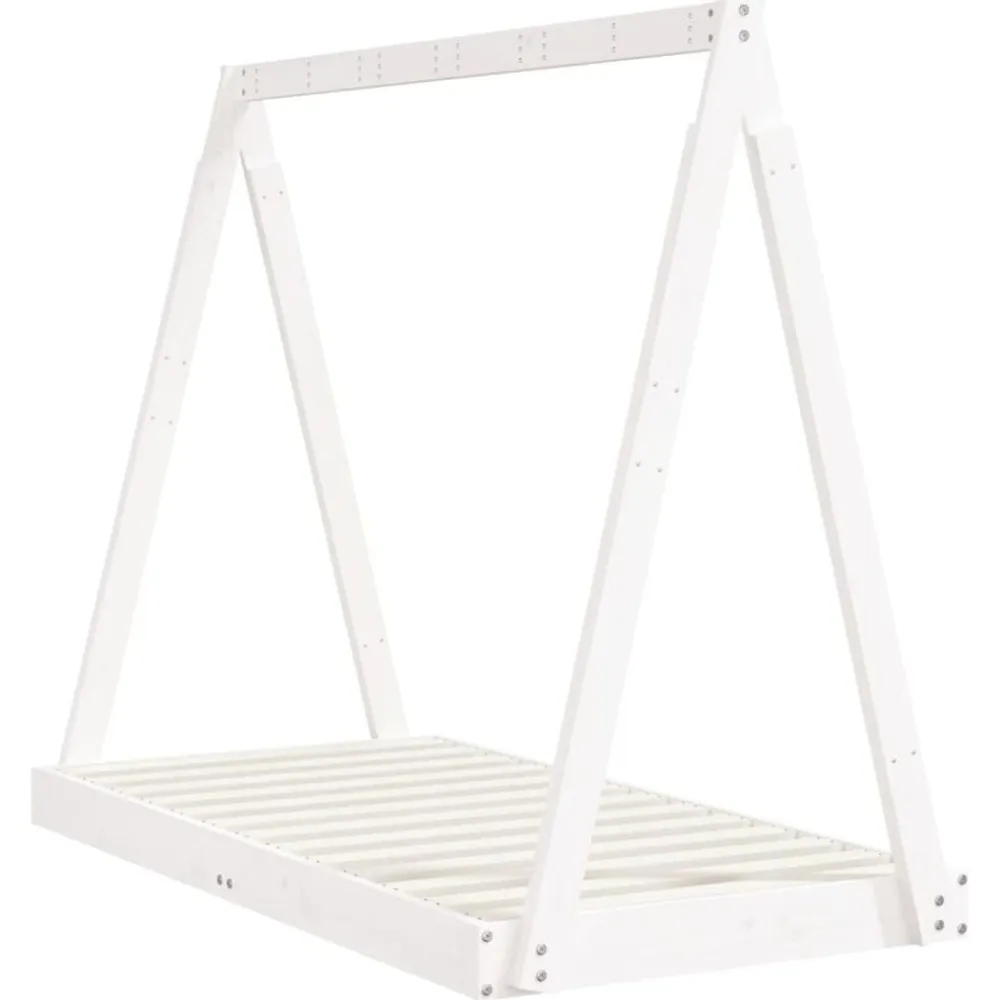 vidaXL Estructura de cama para niños madera de pino 70x140 cm Blanco Outlet