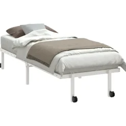 vidaXL Estructura de cama sin colchón plegable acero 75x190 cm Blanco Best