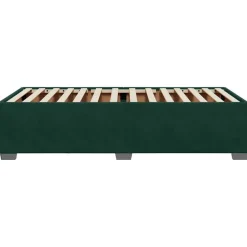vidaXL Estructura de cama sin colchón terciopelo 80x200cm Verde oscuro Online