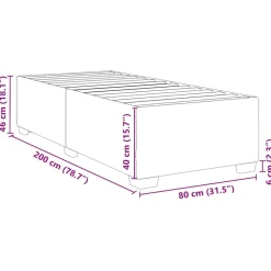 vidaXL Estructura de cama sin colchón terciopelo 80x200cm Verde oscuro Online