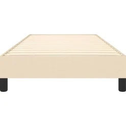 vidaXL Estructura de cama con somier tela 80x200 cm Crema Discount