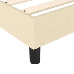 vidaXL Estructura de cama con somier tela 80x200 cm Crema Discount