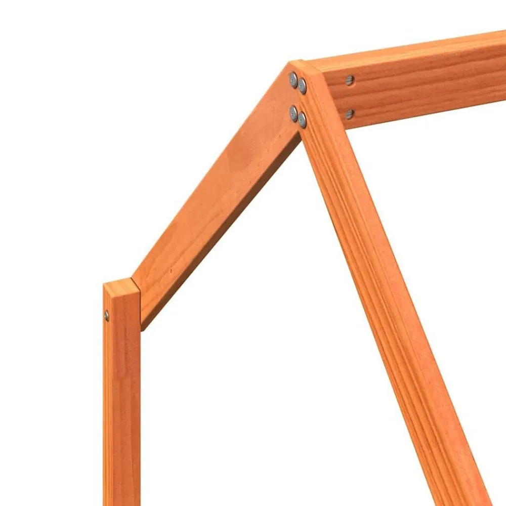 Niños vidaXL Mobiliario Para Bebés Y Niños Pequeños-Estructura de cama infantil madera de pino marrón cera 90x190cm