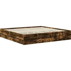 vidaXL Estructura de cama con cajón 200 x 200 cm Roble ahumado Best