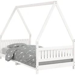 vidaXL Estructura de cama para niños madera de pino 90x200 cm Blanco Best