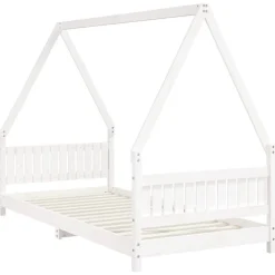 vidaXL Estructura de cama para niños madera de pino 90x200 cm Blanco Best