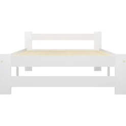 vidaXL Estructura de cama sin colchón madera de pino 90x200 cm Blanco New