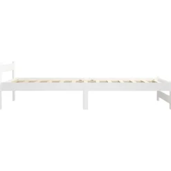 vidaXL Estructura de cama sin colchón madera de pino 90x200 cm Blanco New