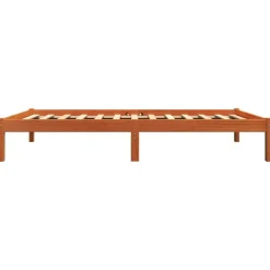 vidaXL Camas Y Accesorios-Estructura de cama sin colchón madera maciza marrón 75x190 cm
