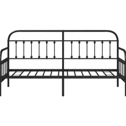 vidaXL Estructura de cama de día 75 x 190 cm Negro Discount