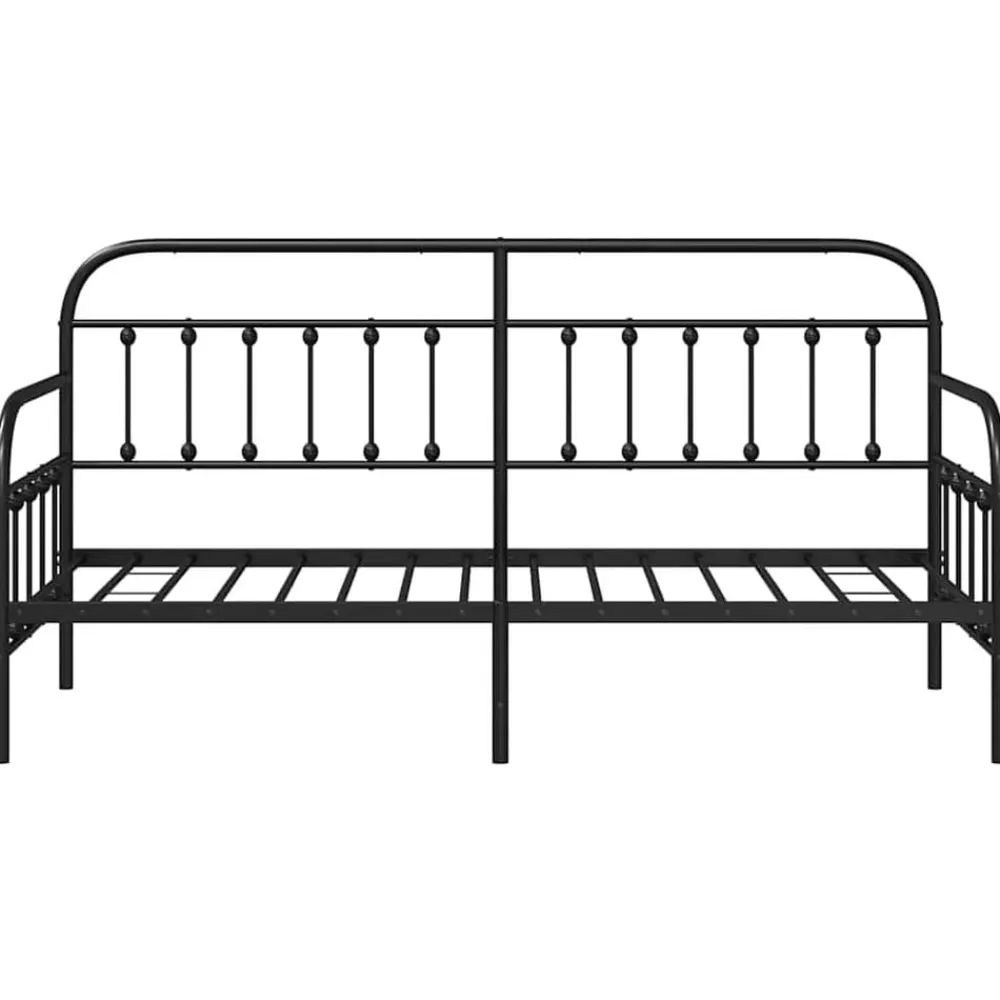 vidaXL Estructura de cama de día 75 x 190 cm Negro Discount
