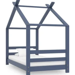 Niños vidaXL Mobiliario Para Bebés Y Niños Pequeños-Estructura de cama infantil madera maciza pino 70x140 cm