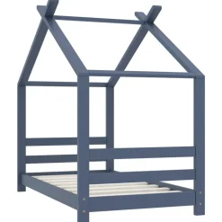 Niños vidaXL Mobiliario Para Bebés Y Niños Pequeños-Estructura de cama infantil madera maciza pino 70x140 cm