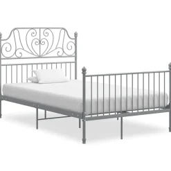 vidaXL Estructura de cama sin colchón metal 120x200 cm Gris Best