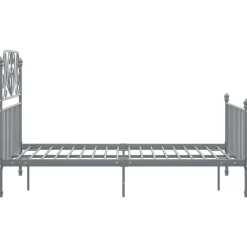 vidaXL Estructura de cama sin colchón metal 120x200 cm Gris Best