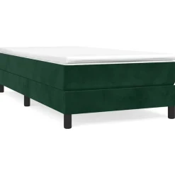 vidaXL Estructura de cama con somier terciopelo 80x200cm Verde oscuro Clearance