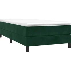 vidaXL Estructura de cama con somier terciopelo 80x200cm Verde oscuro Clearance