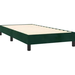 vidaXL Estructura de cama con somier terciopelo 80x200cm Verde oscuro Clearance