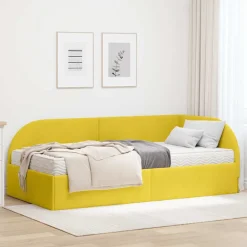 vidaXL Conjuntos De Muebles-Estructura de Cama Esquina con Colchón Manual 2 pcs