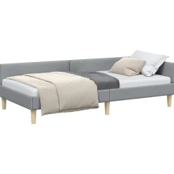 vidaXL Estructura de cama en esquina 80 x 200 cm tela Gris claro Online