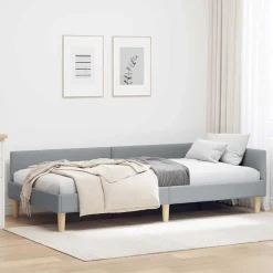 vidaXL Estructura de cama en esquina 80 x 200 cm tela Gris claro Online